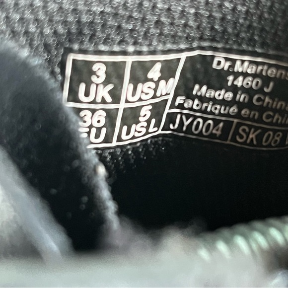 Dr. Martens DOCS Black Leather Lace Up Boots Shoes Women’s Size 5 - Picture 8 of 10